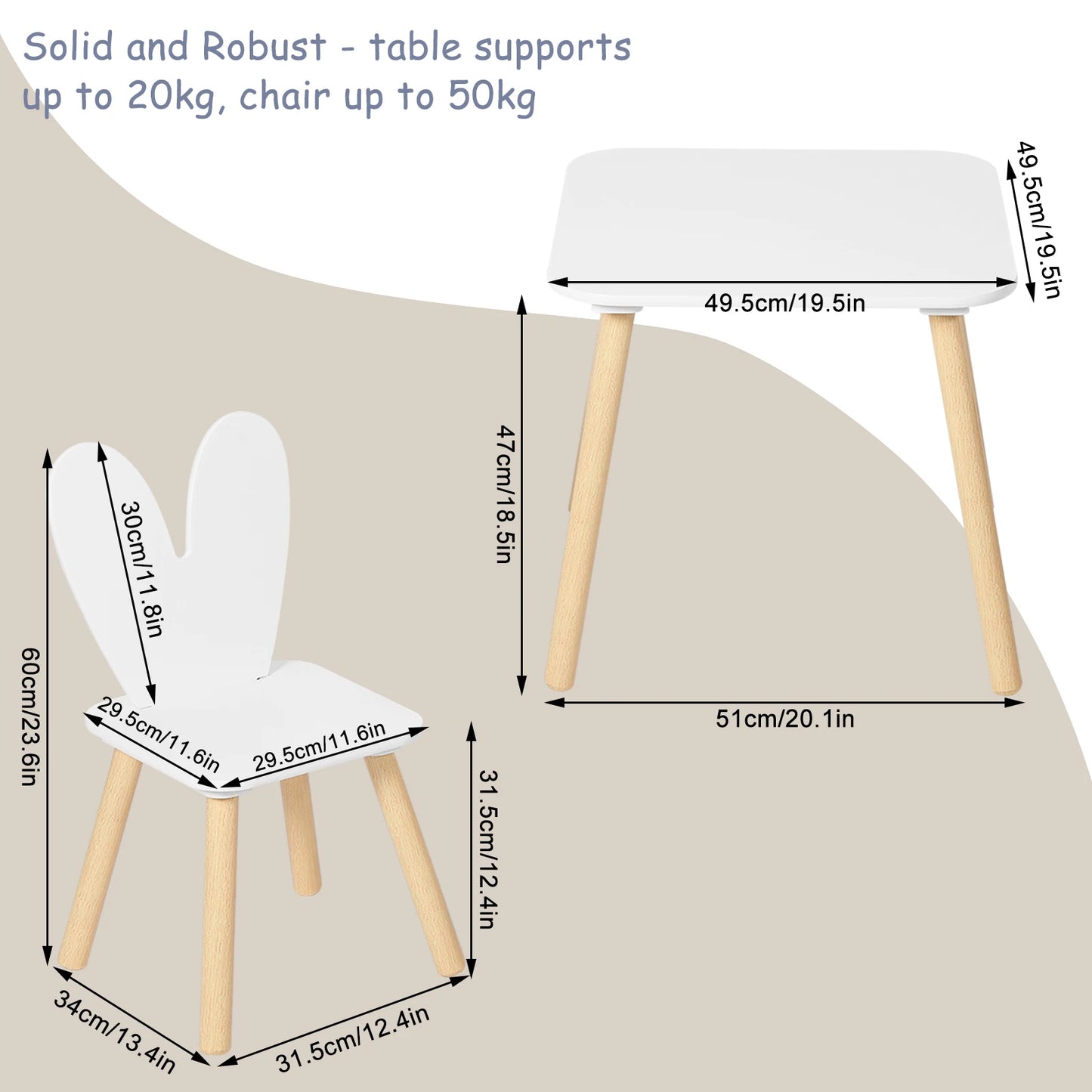 Ensemble Table et 2 Chaises Enfant