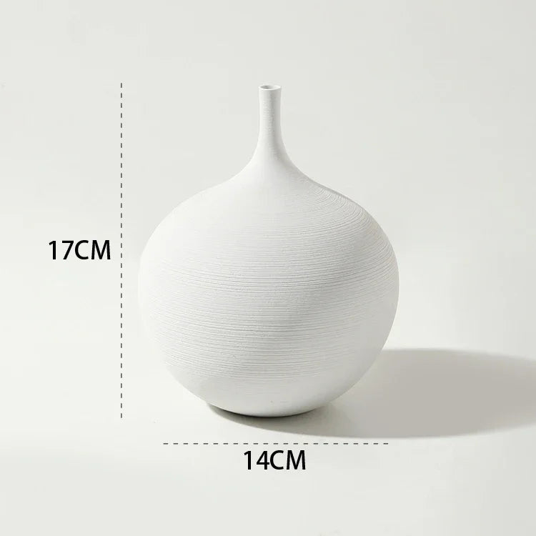 Vase Zen Minimaliste en Céramique et porcelaine - Noir et Blanc