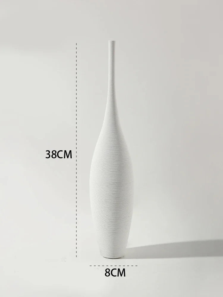 Vase Zen Minimaliste en Céramique et porcelaine - Noir et Blanc