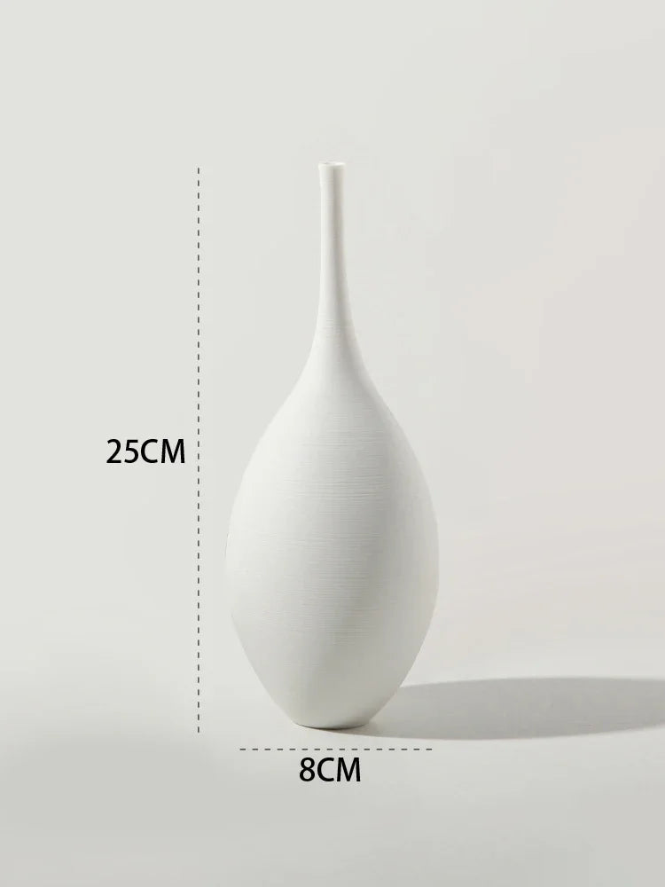 Vase Zen Minimaliste en Céramique et porcelaine - Noir et Blanc