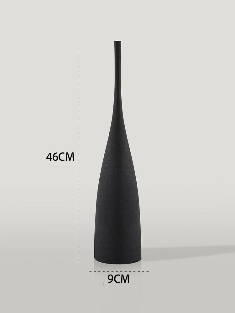 Vase Zen Minimaliste en Céramique et porcelaine - Noir et Blanc